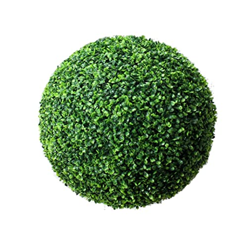 Künstliche Topiary-Kugeln, 27,9 cm, künstliche grüne Blätter, Formschnitt-Kugel, Dekoration, Kunststoff-Buchsbaumkugel, Außendekoration, gefälschte Formschnitt-Kugeln, hängende Dekoration für den von Obelunrp