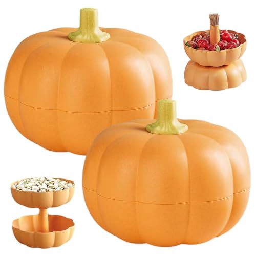 Obelunrp 2pcs Kürbisschale, feuchtigkeitssichere Kürbisform -Süßigkeitenschale mit Zahnstocher für Thanksgiving Party 7.1x7.1x5, 9 Zoll, Snackschalen Obelunrp 2pcs Kürbisschale, feuchtigkeitssichere Kürbisform -Süßigkeitenschale mit Zahnstocher für Thanksgiving Party 7.1x7.1x5, 9 Zoll, Snackschalen von Obelunrp