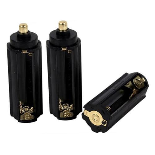 Obelunrp 3PCS AAA Batteriehalter Adapter Schwarzer zylindrischer Batteriespeicher Hülle für AAA -Batterien Taschenlampe Taschenlampe von Obelunrp