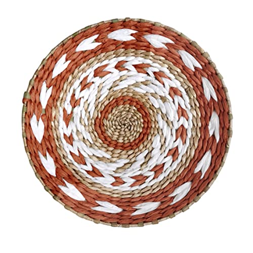 Obelunrp Boho Wanddekor, hängende gewebte Wandkorb Chic Boho handgefertigte Körbe moderne Bauernhaus und rustikaler Wanddekoration 1, Durchmesser 35 cm, Korbwanddekoration von Obelunrp