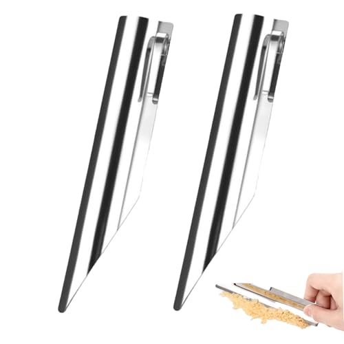 Obelunrp Crembers for Servern 2pcs 5.51X3.35x1.06 Zoll Edelstahl Tisch Crumber Tragbarer polierter Tisch Kehrer gebogen von Obelunrp