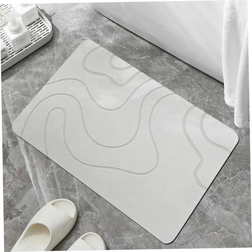 Obelunrp Diatomitstein-Badematte, 16x24-Zoll-Ultra-Absorben-Schnellrohr-Steinschatze, Nicht rutsches Badezimmerteppich für Küchenduschboden, Greyabsorbent Bad Obelunrp Diatomitstein-Badematte, 16x24-Zoll-Ultra-Absorben-Schnellrohr-Steinschatze, Nicht rutsches Badezimmerteppich für Küchenduschboden, Greyabsorbent Bad von Obelunrp