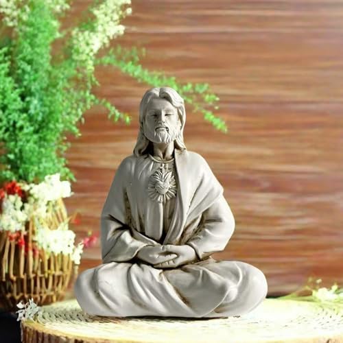Obelunrp Jesus meditierende Statue 6x5x3.6 Harz Dekorative Religiöse meditierende Jesu -Statue für Home Desktop Shelf Obelunrp Jesus meditierende Statue 6x5x3.6 Harz Dekorative Religiöse meditierende Jesu -Statue für Home Desktop Shelf von Obelunrp