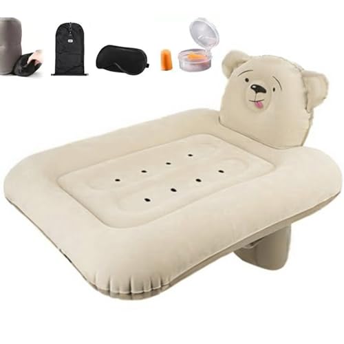 Obelunrp Kleinkind Flugzeugbett aufblasbare Flugzeugsitze Extender mit sicherer erhöhter Kante tragbares ＆ faltbares Kinderbett leicht zu aufblasen mit Pumpensack 32x31x24 Zoll, Kleinkind von Obelunrp