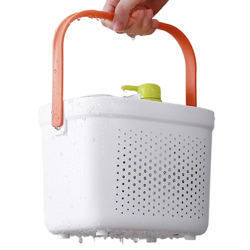 Obelunrp Plastikspeicherkorb mit Griff tragbarer Dusche Caddy -Tasche Organizer Korb Mülleimer für Badezimmer Küchen Schlafsaal Schlafzimmer, Weiß von Obelunrp