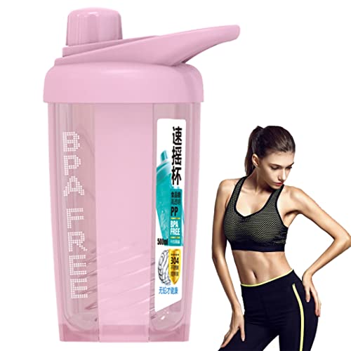 Obelunrp Protein Shaker Flasche, 500 ml tragbare Shaker -Tassen für Protein -Shakes, Getränkemixer, Mixer Shaker -Flasche für das Training von Obelunrp