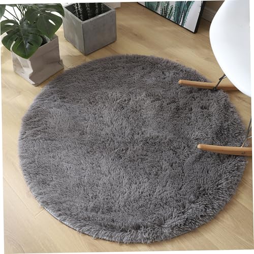 Obelunrp Runde Teppich, 47 Zoll weich bequem Bequeme zottelige runde Teppichwaschbar für Wohnzimmer, Schlafzimmer, Kinderzimmerfluffy Teppich von Obelunrp