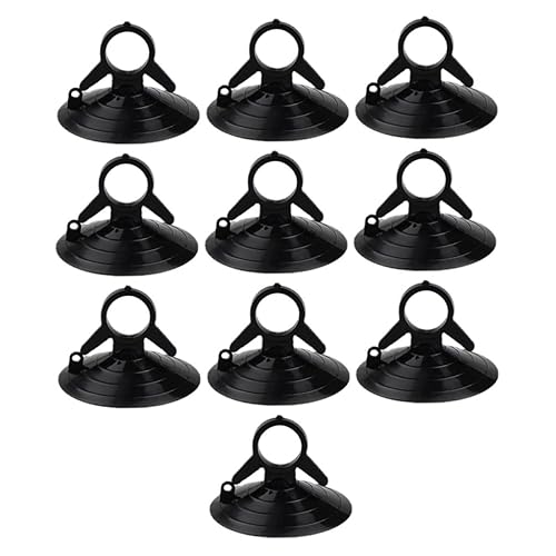 Obelunrp Saugbecher, 10pcs 4,5 cm Glas kleine Saugnäpfe mit Pull Ring, Autofenstersaugne, Trottel für Automobilvisiere (schwarz) von Obelunrp