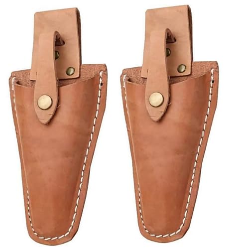 Obelunrp Scheide zum Beschneiden von Scheren Pruner Holster, Pruner Holster 2pcs Langable Secateure Holster mit Schnappscherenhalter Letaher Scheide Schutzhülle Abdeckung für Gartenzellen von Obelunrp