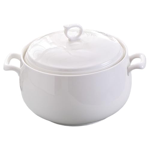 Obelunrp Suppe Tureen 3000 ml runde Keramik-Servierschalen mit Deckel mit hitzebeständigen Suppenschalen mit Griffen Mikrowelle Safe für Restaurantküche mit Griffen mit Obelunrp Suppe Tureen 3000 ml runde Keramik-Servierschalen mit Deckel mit hitzebeständigen Suppenschalen mit Griffen Mikrowelle Safe für Restaurantküche mit Griffen mit von Obelunrp