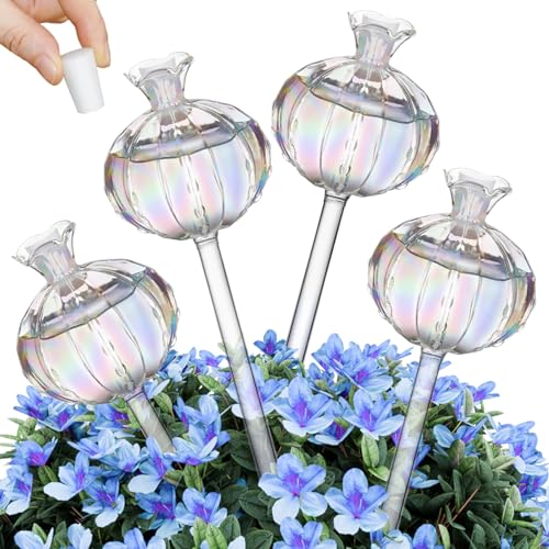 Obelunrp Wasserkugel für Innenpflanzen, 4PCS -Orchidee -Pflanzen -Glockenkugel, Glaspflanze Selbstbewässerung, Wasserkugel für Pflanzenblüten (farbenfroh) von Obelunrp