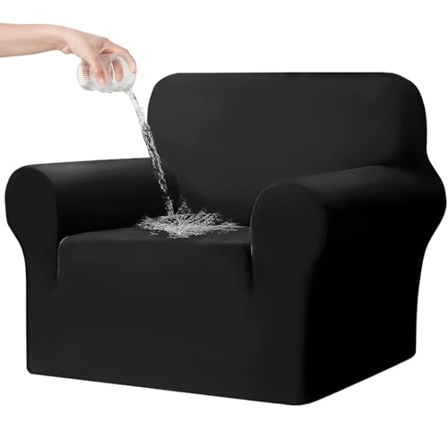 Sesselschlägerbezug, weiche hautfreundliche Einzelcouch-Abdeckung, kratzende wasserdichte Stuhlabdeckung Sesselwaschableer Polyester-Sofa-Schecks für Möbelschutz PET, Akzentstuhlabdeckungen mit von Obelunrp