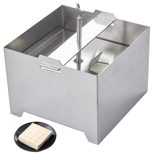Tofu Press 4.7x4.7x3.5 polierte und gebürstete Edelstahl -Tofu -Hersteller mit Drainage Food Grade Manual Cheese Cheese Käsepresse für den Haushaltsfänger Tofu Press 4.7x4.7x3.5 polierte und gebürstete Edelstahl -Tofu -Hersteller mit Drainage Food Grade Manual Cheese Cheese Käsepresse für den Haushaltsfänger von Obelunrp