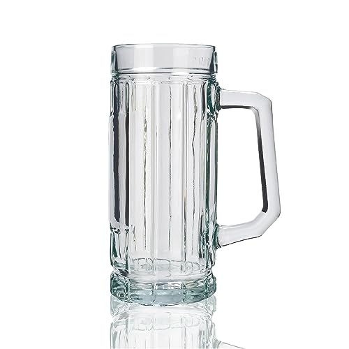 Stölzle Oberglas Bierkrug Gambrinus mit Übermaß / 6er Set Bierkrüge 0,5 Liter/Stabiler Bier Krug/Biergläser 0,5 Liter aus Soda Lime Glas/Bierseidel 0,5l Spülmaschinengeeignet von Stölzle Lausitz