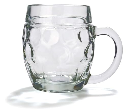 Stölzle Oberglas Bierkrug Tübinger mit Übermaß & Schild / 6er Set Bierkrüge 0,5 Liter/Stabiler Bier Krug/Biergläser 0,5 Liter aus Soda Lime Glas/Bierseidel 0,5l Spülmaschinengeeignet von Stölzle Lausitz