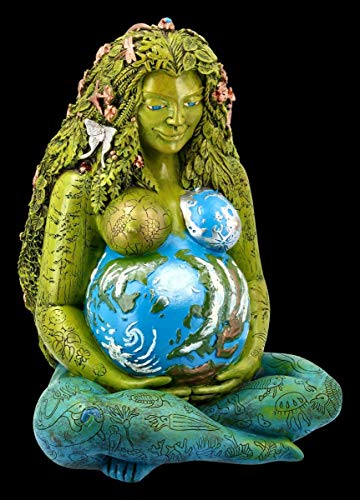 Oberon Zell Tausendjährige Gaia Figur - Mutter Erde - groß | Deko-Figur, Deko-Artikel, Skulptur, Statue, Motiv, H 35,5 cm von Oberon Zell