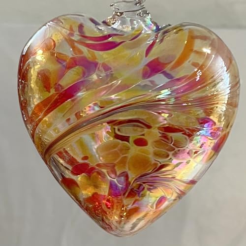 Herz zum hängen bunt Glasherz Ornament Amber rot Fensterdekoration mundgeblasenes Kristallglas Breite 7,5 cm Höhe ca. 9 cm Tiefe 4 cm Herz zum hängen bunt Glasherz Ornament Amber rot Fensterdekoration mundgeblasenes Kristallglas Breite 7,5 cm Höhe ca. 9 cm Tiefe 4 cm von Oberstdorfer Glashütte