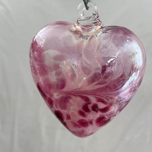 Oberstdorfer Glashütte Herz zum hängen bunt Glasherz Ornament rosa bunt Fensterdekoration mundgeblasenes Kristallglas Breite 7,5 cm Höhe ca. 9 cm Tiefe 4 cm Oberstdorfer Glashütte Herz zum hängen bunt Glasherz Ornament rosa bunt Fensterdekoration mundgeblasenes Kristallglas Breite 7,5 cm Höhe ca. 9 cm Tiefe 4 cm von Oberstdorfer Glashütte