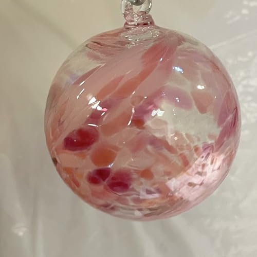 Kugel zum hängen Bunte Glaskugel zum aufhängen Ornament rosa klar Fensternkugel mundgeblasenes Kristallglas Ø ca. 10 cm Kugel zum hängen Bunte Glaskugel zum aufhängen Ornament rosa klar Fensternkugel mundgeblasenes Kristallglas Ø ca. 10 cm von Oberstdorfer Glashütte