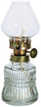 Öllampe antiker Stil 2er Set Petroleumlampe 2er Set Oellampe antiker Stil mit gold farbenem Dochthalter Höhe ca. 14,5 cm von Oberstdorfer Glashütte