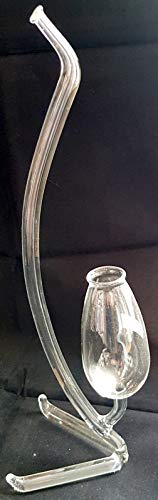 Oberstdorfer Glashütte Ausgefallenes Schnapsglas antikes Design seltene Schnapspfeife Glas mundgeblasenes Kristallglas Höhe ca 30 cm von Oberstdorfer Glashütte