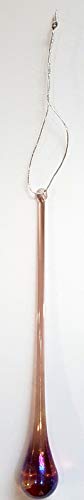 Oberstdorfer Glashütte Glastropfen violett irisirend zum hängen Länge ca. 12 cm Durchmesser 14 mm auf einem Silberfarbenem Bändchen Oberstdorfer Glashütte Glastropfen violett irisirend zum hängen Länge ca. 12 cm Durchmesser 14 mm auf einem Silberfarbenem Bändchen von Oberstdorfer Glashütte