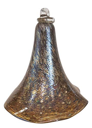 Oberstdorfer Glashütte Glocke zum hängen antik Stil farbige Glasglocke Gold, bunt gelüstert Kristallglas mundgeblasen Höhe ca. 10 cm von Oberstdorfer Glashütte