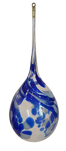 Oberstdorfer Glashütte Tropfen zum hängen Kugel zum hängen bunter Glastropfen Ornament zum hängen blau, klar mundgeblasen Fensterdekoration Länge ca. 18-20 cm von Oberstdorfer Glashütte