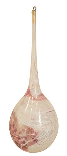 Oberstdorfer Glashütte Tropfen zum hängen Kugel zum hängen bunter Glastropfen Ornament zum hängen rosa, violett, weiß mundgeblasen Fensterdekoration Länge ca. 18-20 cm von Oberstdorfer Glashütte