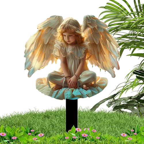 Angel Wing Gartenheringe – Engelsheringe, Hofheringe aus Acryl | Rasenstift in Form eines Engelsflügels aus 2D-Acryl, wasserdichte Außendekoration für Garten und Hof Angel Wing Gartenheringe – Engelsheringe, Hofheringe aus Acryl | Rasenstift in Form eines Engelsflügels aus 2D-Acryl, wasserdichte Außendekoration für Garten und Hof von Obesntln