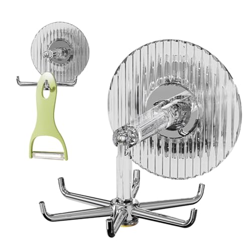Drehbarer Haken für Küche, Küchenutensilien, Wandhaken, 360 Grad drehbar, robust, für Küche, Küchenutensilien-Organizer Drehbarer Haken für Küche, Küchenutensilien, Wandhaken, 360 Grad drehbar, robust, für Küche, Küchenutensilien-Organizer von Obesntln