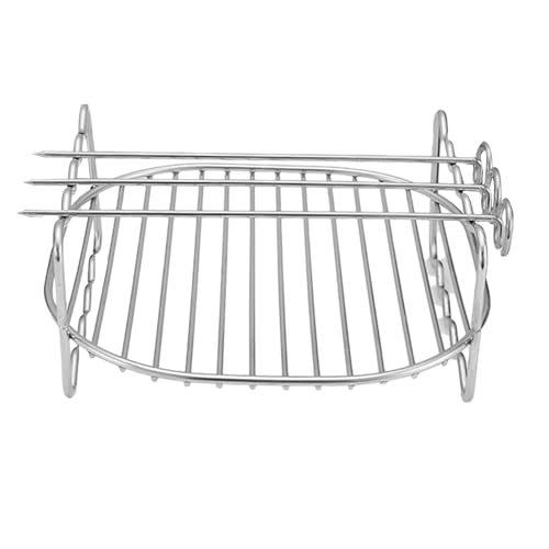 Edelstahlgrill - Doppelschicht -Rack, Luftfritteusenzubehör | Multi Purpose Cooking Back Dampfständer, langlebiger hitzebeständiger Organizer mit einfach sauberem Design für 6 7 8 Zoll Flugfryer Edelstahlgrill - Doppelschicht -Rack, Luftfritteusenzubehör | Multi Purpose Cooking Back Dampfständer, langlebiger hitzebeständiger Organizer mit einfach sauberem Design für 6 7 8 Zoll Flugfryer von Obesntln