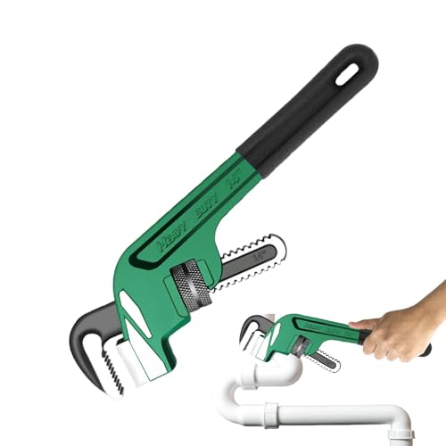 Einstellbarer Rohrschlüssel, gerader Rohrschlüssel | Robuster gerader Klempnerschlüssel mit großer Öffnung – Klempnerschlüssel für enge Räume, Garage und Fahrzeugreparatur von Obesntln