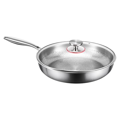 Frittierofen mit Deckel - Streifen Titanofen, robustes Küchenutensilien | Restaurantküchenthema, Outdoor -Grillstil, nachhaltige Oberfläche für Pfannkuchen, Eier und PR von Obesntln