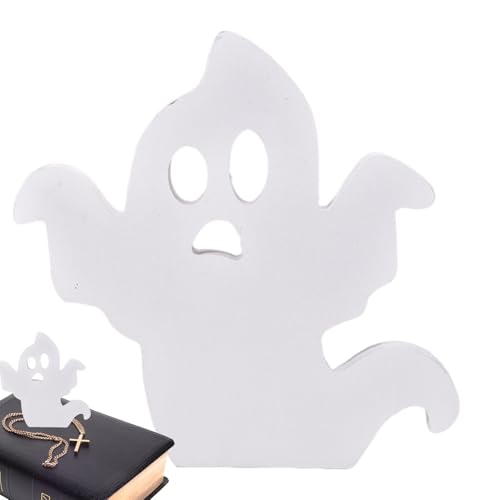 Halloween-Dekoration Geist aus Holz, Halloween-Dekoration, niedliche Geistertafeln, Tischdekoration mit Mehreren Ebenen, rustikaler Geistertisch | niedliche weiße Geisterzeichen, von Obesntln
