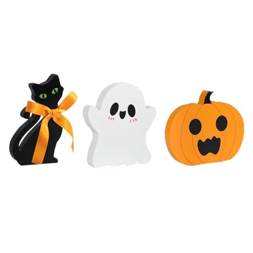 Halloween Storey Tably Decoration - Rustikale Tischplatten, festliche Zentren | Saisonale Party, "glücklich" im Landstil für Küche, Esszimmer, Lounge -Panels rustikaler Harmo -Tisch Widerstand von Obesntln