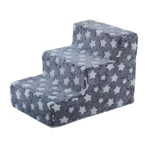 Hundestufen - 3 Stufen Haustierleiter, kleine Katzenkletterrampe | Abnehmbare Nicht schlupfbare Waschstrampe, leichte Treppe mit Softs -Abdeckung für Sofa Bettstuhl Schlafzimmer Fensterbrille Hundestufen - 3 Stufen Haustierleiter, kleine Katzenkletterrampe | Abnehmbare Nicht schlupfbare Waschstrampe, leichte Treppe mit Softs -Abdeckung für Sofa Bettstuhl Schlafzimmer Fensterbrille von Obesntln