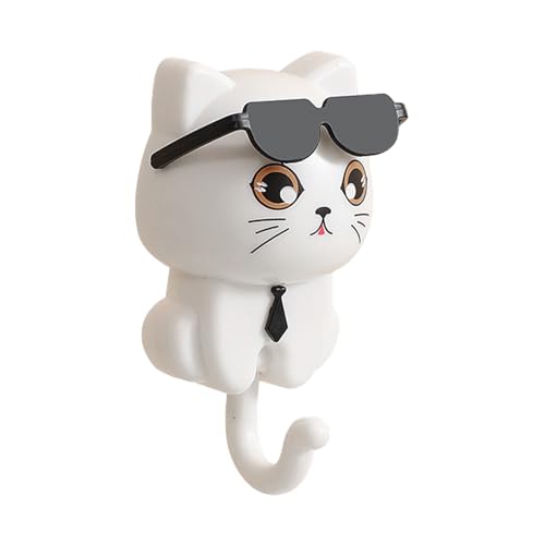 Katze Keychain - Entzückende Klebstoff -Wandhaken für Sonnenbrillen, dekorativer Kleiderbügel, elegante Lagerunterstützung, lustiges und langlebiges Accessoire | Katze, entzückende Sonne, Tasche, Haus Katze Keychain - Entzückende Klebstoff -Wandhaken für Sonnenbrillen, dekorativer Kleiderbügel, elegante Lagerunterstützung, lustiges und langlebiges Accessoire | Katze, entzückende Sonne, Tasche, Haus von Obesntln