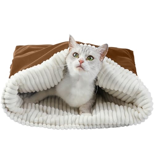 Katzenhöhle Bett | Haustiernest Für Katzen Und Hunde | Wärmendes Kuschelnest Für Ruhephasen Versteck Reisen Zuhause Auto von Obesntln