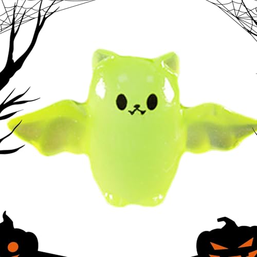 Kürbis Desktop Deko | Teufel Harz Beleuchtete Figuren - Horrorkleine, Teufelsbüro Figur für Auto Dekoration von Obesntln