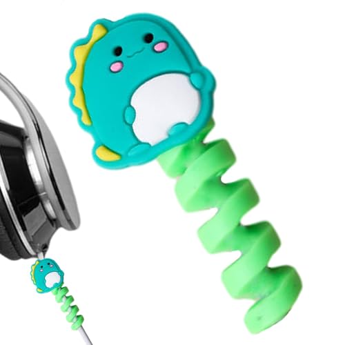 Niedliches Kabelmanagement, Cartoon-Silikon-Ladekabel-Schutz – Niedlicher USB-Kabel-Sparer, buntes Ladekabel für Zuhause von Obesntln