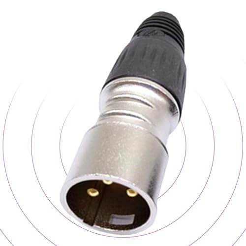 Obesntln Audio-Anschlussstecker | Mikrofon 3-Pin-Stecker XLR-Stecker, dreiadriges Verbindungswerkzeug für Audiogeräte, Musikinstrumente und Mikrofone von Obesntln