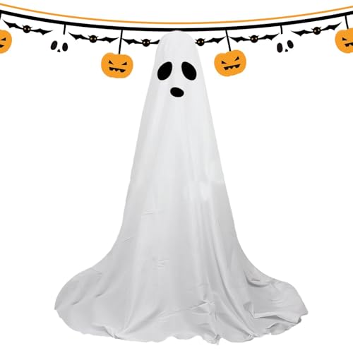 Obesntln Halloween Geister Beleuchtete Weiße Stoffgeister,Halloween Geisterdekorationen Große Halloween Deko Gruselige Geister,Gruselige Außendekoration mit LED Lichterketten für Obesntln Halloween Geister Beleuchtete Weiße Stoffgeister,Halloween Geisterdekorationen Große Halloween Deko Gruselige Geister,Gruselige Außendekoration mit LED Lichterketten für von Obesntln