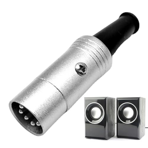 Obesntln Mikrofon-Stecker-Stecker – männlicher DIN-5-poliger Stecker für Audio, stabiles Übertragungsverbindungswerkzeug für Audio- und Videogeräte von Obesntln