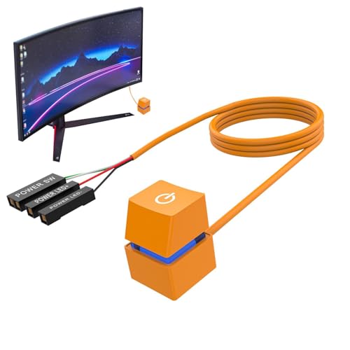 Obesntln PC-Netzschalter, Netzteil-Steueradapterkabel Externer PC-Netzschalter – PC-Motherboard-EIN-Aus-Schalter für Personalcomputer und Desktop-Computer Obesntln PC-Netzschalter, Netzteil-Steueradapterkabel Externer PC-Netzschalter – PC-Motherboard-EIN-Aus-Schalter für Personalcomputer und Desktop-Computer von Obesntln