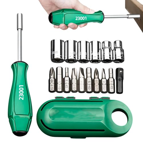 Obesntln Präzisions-Schraubendreher-Set, Multi-Bit-Schraubendreher, tragbarer Mehrzweck-Schraubendreher – Hochfester Schraubendreher für Reparaturen im Freien und im Alltag von Obesntln