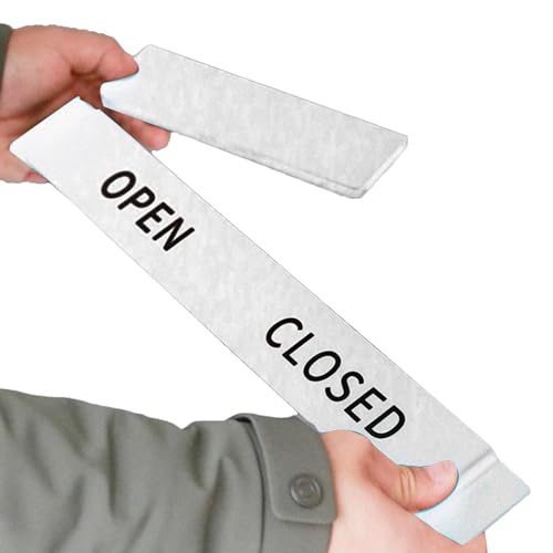 Offenes und geschlossenes Schild, offenes Schild für Firmentür | Open Signs Schiebetür-Anzeige für Privatsphäre – Schiebetüranzeiger – beidseitige Sichtbarkeit leicht von Obesntln