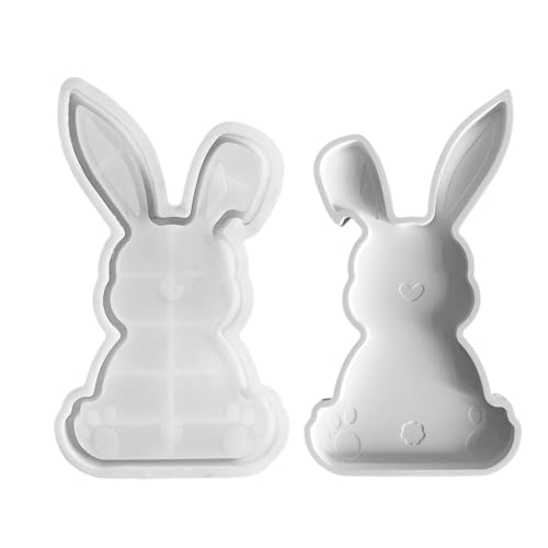 Osterhasen-Harzform – Hasen-Aschenbecherform, Tablett-Formen in Form eines Osterhasens, Form für Schmuck, in Form eines Hasen, Epoxidharz Osterhasen-Harzform – Hasen-Aschenbecherform, Tablett-Formen in Form eines Osterhasens, Form für Schmuck, in Form eines Hasen, Epoxidharz von Obesntln