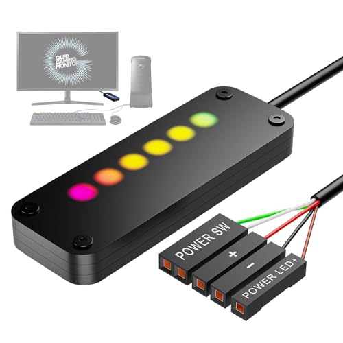 PC-Netzschalter-Verlängerungsschalter, LED-Licht-Computer-Power-Taste, praktische Power-Taste, praktisches Computerzubehör für PC, Laptop, PC-Netzschalter-Verlängerungsschalter, LED-Licht-Computer-Power-Taste, praktische Power-Taste, praktisches Computerzubehör für PC, Laptop, von Obesntln