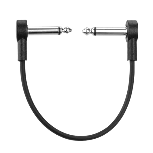 Pedalanschlusskabel | 6,35 mm Flachkabel für E-Gitarre | Tretlager-Pedalkabel rechtwinklig für E-Gitarren Pedalanschlusskabel | 6,35 mm Flachkabel für E-Gitarre | Tretlager-Pedalkabel rechtwinklig für E-Gitarren von Obesntln